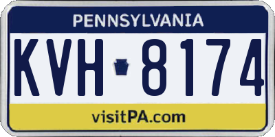 PA license plate KVH8174