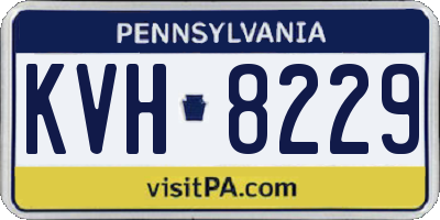 PA license plate KVH8229
