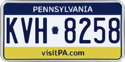 PA license plate KVH8258