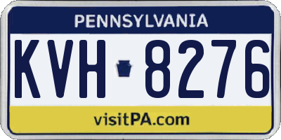 PA license plate KVH8276