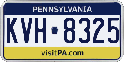 PA license plate KVH8325