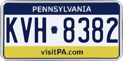 PA license plate KVH8382