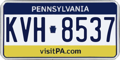 PA license plate KVH8537