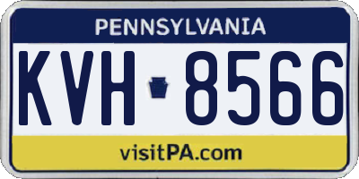 PA license plate KVH8566
