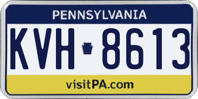 PA license plate KVH8613