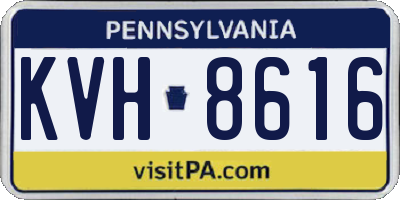 PA license plate KVH8616