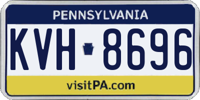 PA license plate KVH8696