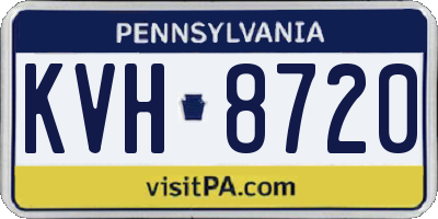 PA license plate KVH8720
