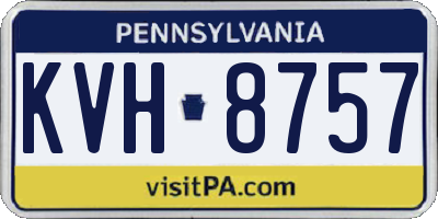 PA license plate KVH8757