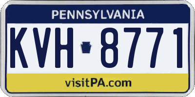 PA license plate KVH8771