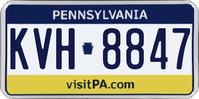 PA license plate KVH8847