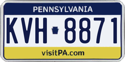 PA license plate KVH8871