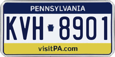 PA license plate KVH8901