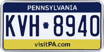 PA license plate KVH8940