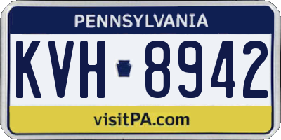 PA license plate KVH8942