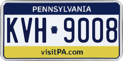 PA license plate KVH9008