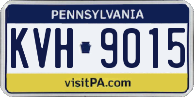 PA license plate KVH9015