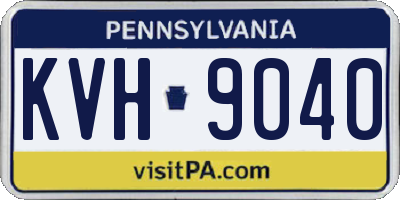 PA license plate KVH9040