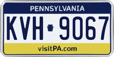 PA license plate KVH9067