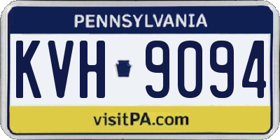 PA license plate KVH9094