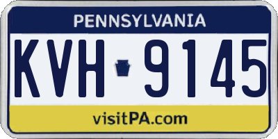 PA license plate KVH9145