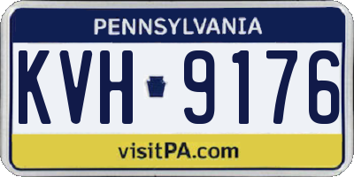 PA license plate KVH9176