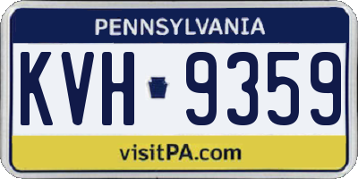 PA license plate KVH9359