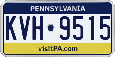 PA license plate KVH9515