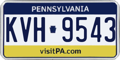 PA license plate KVH9543