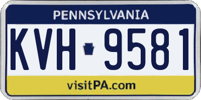 PA license plate KVH9581