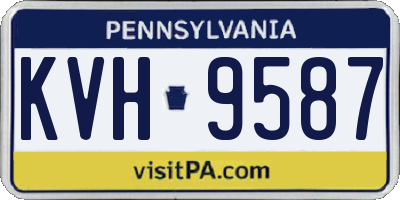 PA license plate KVH9587