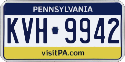 PA license plate KVH9942