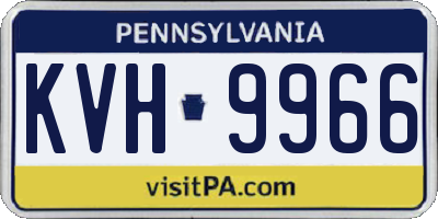 PA license plate KVH9966