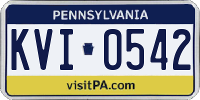 PA license plate KVI0542