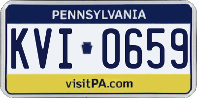 PA license plate KVI0659