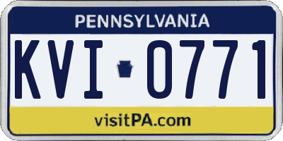 PA license plate KVI0771