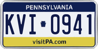 PA license plate KVI0941