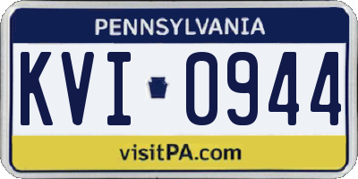 PA license plate KVI0944