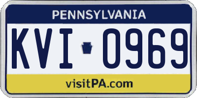 PA license plate KVI0969