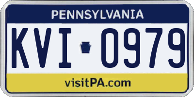 PA license plate KVI0979