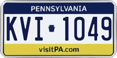 PA license plate KVI1049