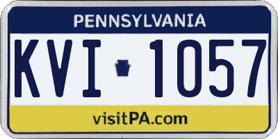 PA license plate KVI1057