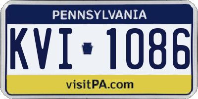 PA license plate KVI1086