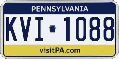 PA license plate KVI1088