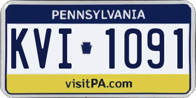 PA license plate KVI1091