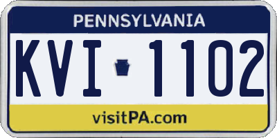 PA license plate KVI1102