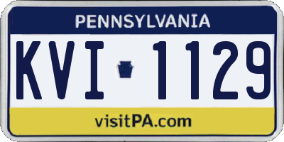 PA license plate KVI1129
