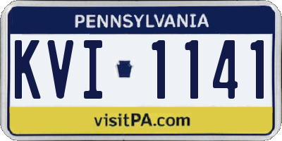 PA license plate KVI1141