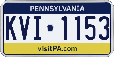 PA license plate KVI1153