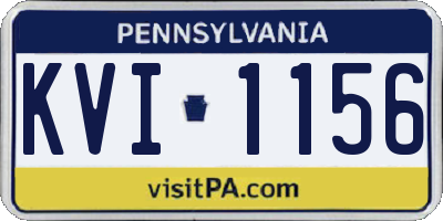 PA license plate KVI1156